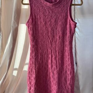 Anthropology Porridge Textured Sleeveless Dress in Pink